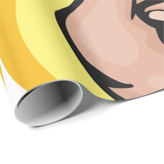 Papier Cadeau Pouce vers le haut Gesture (Coin rond)