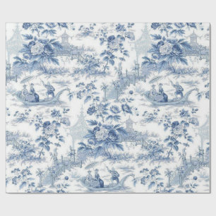 Papier Cadeau Poudre bleu Chinoiserie Toile