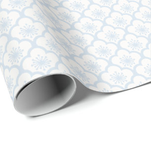 Papier Cadeau Poudre de Sakura Bleu Douce - Neutre