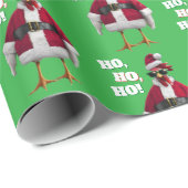 Papier Cadeau Poule de Noël (Coin rond)