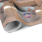 Papier Cadeau Poulet dans un papier d'enveloppement de seau (Coin rond)