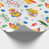 Papier Cadeau Poulet de superhéros (Coin)