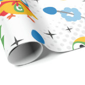 Papier Cadeau Poulet de superhéros (Coin rond)