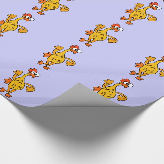 Papier Cadeau Poulet drôle en caoutchouc de danse (Coin)