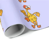 Papier Cadeau Poulet drôle en caoutchouc de danse (Coin rond)