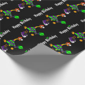 Papier Cadeau Poulet en caoutchouc drôle jouant Pickleball (Coin)