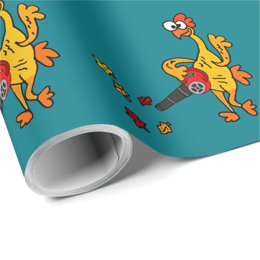 Papier Cadeau Poulet en caoutchouc mignon utilisant le (Coin rond)