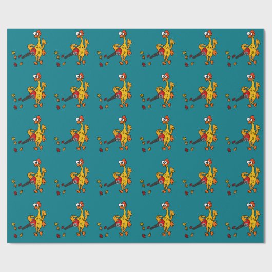 Papier Cadeau Poulet en caoutchouc mignon utilisant le (Plat)
