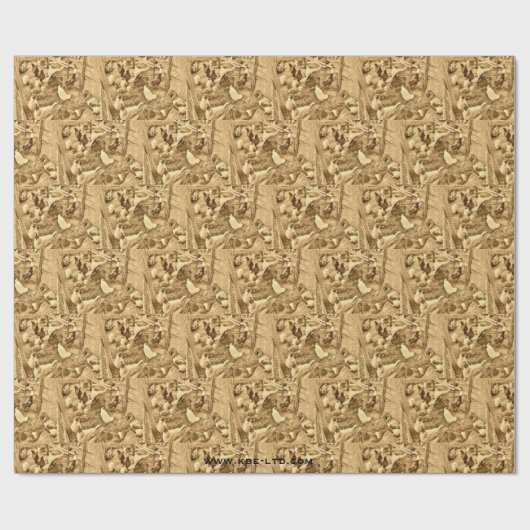 PAPIER CADEAU POULET ENVELOPPANT PAPPER (Plat)
