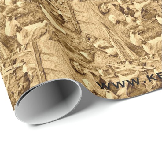 PAPIER CADEAU POULET ENVELOPPANT PAPPER (Coin rond)