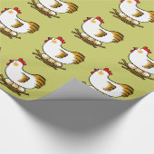 Papier Cadeau poulet et oeufs mignons (Coin)