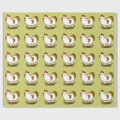 Papier Cadeau poulet et oeufs mignons (Plat)