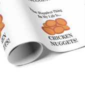 Papier Cadeau Poulet Nugget Restauration rapide Drôle Poulet Nug (Coin rond)