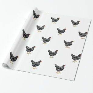Papier Cadeau Poulets barrés de race d'héritage de Plymouth Ro
