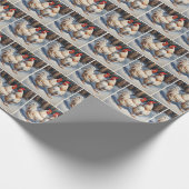 Papier Cadeau Poulets blancs en neige (Coin)