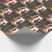 Papier Cadeau Poulets Comiques Avec Oeufs (Coin)