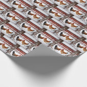 Papier Cadeau Poulets En Neige (Coin)