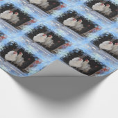 Papier Cadeau Poulets et flocons de neige (Coin)