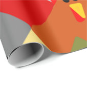 Papier Cadeau Poulets inspirés par les courtepointes (Coin rond)