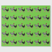 Papier Cadeau Poulets noirs liés au sexe (Plat)