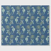 Papier Cadeau poulpe, cheval de mer et tortue (Plat)