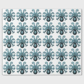 Papier Cadeau Poulpe dans Teal (Plat)