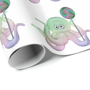 Papier Cadeau Poulpe de Lolli-pops