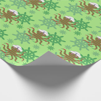 Papier Cadeau Poulpe de marin de Noël