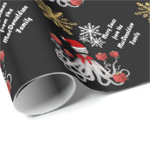 Papier Cadeau Poulpe drôle Père Noël (Coin rond)