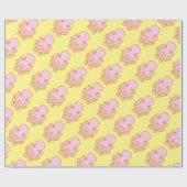 Papier Cadeau Poulpe rose et orange (Plat)