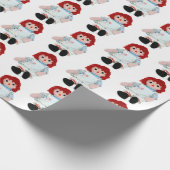 Papier Cadeau Poupée de chiffon de Noël avec sucre de canne (Coin)