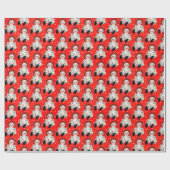 Papier Cadeau Poupée de sac avec marguerites sur Pois (Plat)