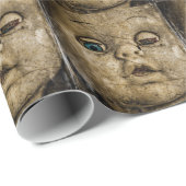 Papier Cadeau Poupée éffrayante (Coin rond)