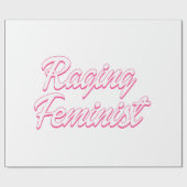 Papier Cadeau Poupée Féministe Déchaînée (Plat)