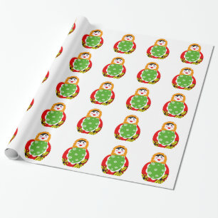Papier Cadeau poupée nichée russe mignonne