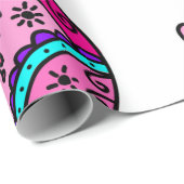 Papier Cadeau poupée russe rose kawaii (Coin rond)