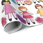 Papier Cadeau Poupées (Coin rond)