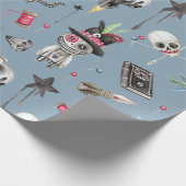Papier Cadeau Poupées et attributs de la Vooddoo d'Halloween (Coin)