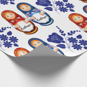 Papier Cadeau Poupées russes matryoshka personnalisées