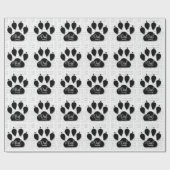 Papier Cadeau pour DAD Black Dog Paw sur Woof Arrière - plan (Plat)