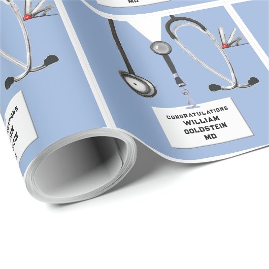 Papier cadeau pour docteur (Coin rond)