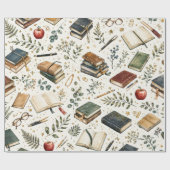 Papier cadeau pour enseignant Stack of Books (Plat)