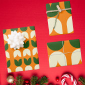 Papier cadeau pour enveloppement de tulipe rétro