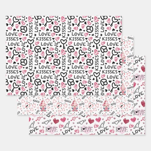 Papier cadeau pour la Saint-Valentin (Lot)