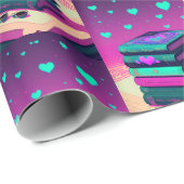 Papier Cadeau Pour l'amour des livres (Coin rond)