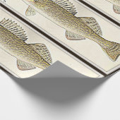 Papier Cadeau Pour le pêcheur - une conception de brochets (Coin)