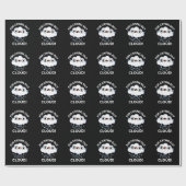 Papier Cadeau Pour l'extraction Cloud Funny Météo Pun Dark BG (Plat)