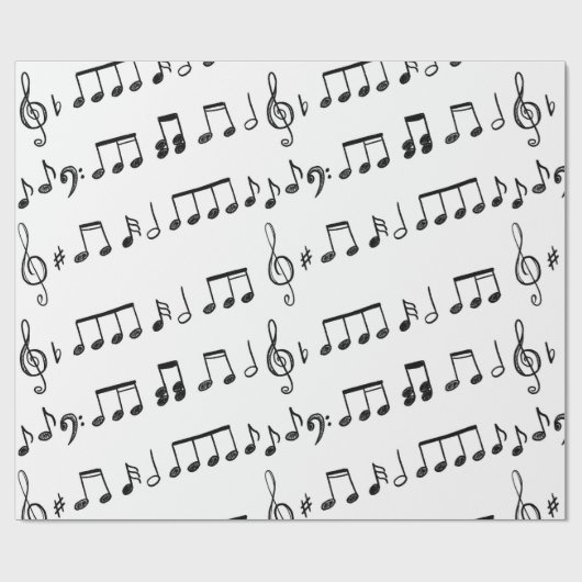 Papier cadeau pour notes musicales (Plat)