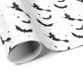 Papier cadeau pour sorcière et chauve-souris (Coin rond)