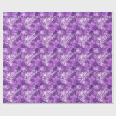 Papier Cadeau Pourpre élégant d'étincelle de vacances de Joyeux (Plat)